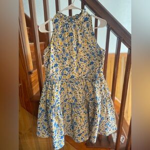 Ann Taylor Blue and Yellow Floral Sundress, Women’s S Spring Summer Stylish
